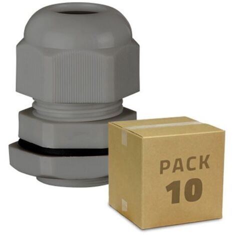 Lot de 10x Presse étoupe M20 Large, câbles diamètre 10mm à 14mm - Filetage ISO - Étanche IP68