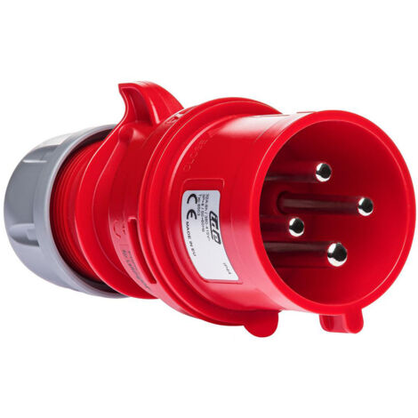 IDE – Prise inverseur de phase triphasé 32A 3P+T 380V – Étanche IP44 – Borne à vis pour câbles jusqu'à 10mm² – Résistance IK08 (1/5)