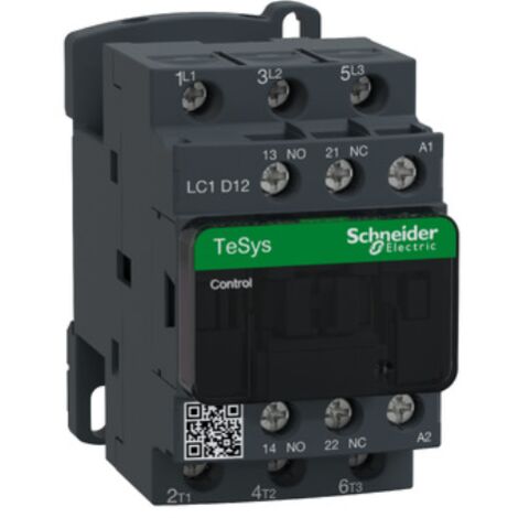 Schneider Electric – Contacteur pour tableau électrique 12 A – Tension 400 V CA – 3P AC-3 440V – Utilisation industrielle – LC1D12V7