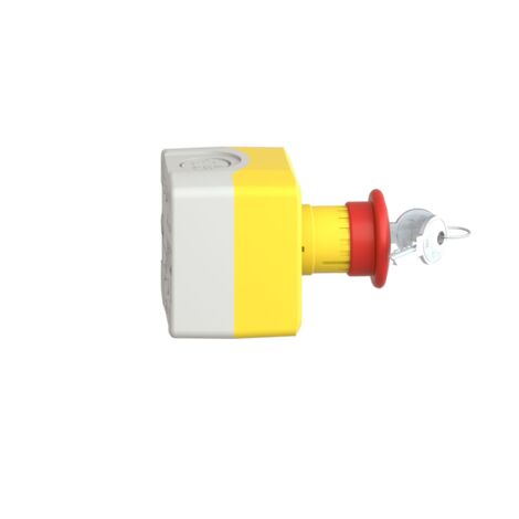 Xalk188 - Boitier Jaune D'arrêt D'urgence à Clé Complet Avec Contacts 1nf - étanche Ip66 - Harmony Xal