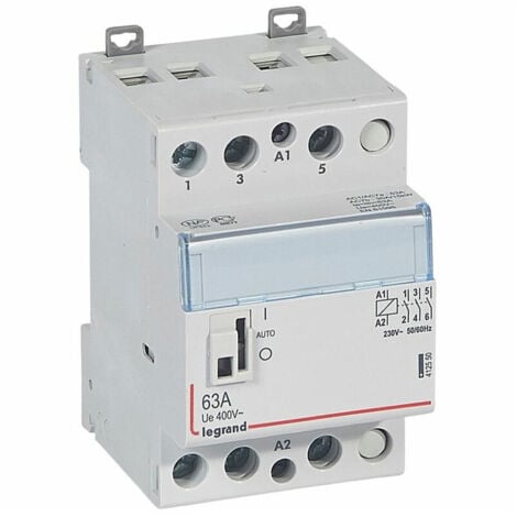 412550 Legrand - Contacteur Jour Nuit Triphasé 3p Bobine 230v - 63a - Contact 3no - 3 Modules