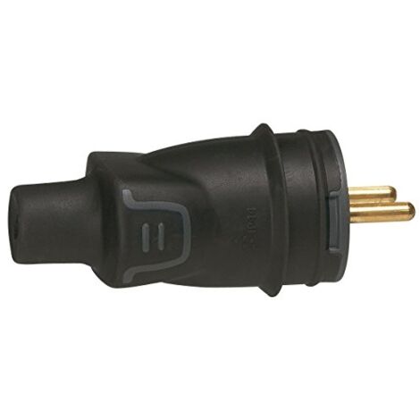 Legrand – Fiche électrique borne à vis 2P+T 16A IK08 IP44 – Sortie droite – Pour chantiers humides – Conforme aux normes françaises