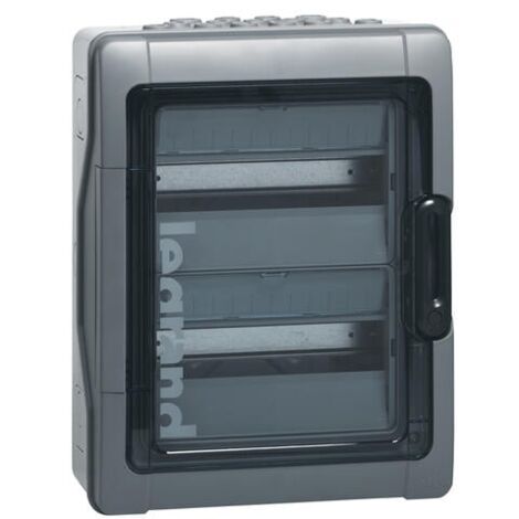 Legrand – Coffret Plexo3 IP65 2x12m – 2 modules – Fixation encastrée – Pose en saillie – Pour chantiers humides