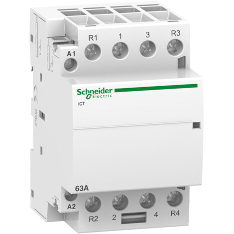 Schneider Electric – Contacteur modulaire 63A 2NO 2R 230V AC – Compatible avec coffrets DIN – Durée de vie électrique 200000 cycles – IP20 - A9C20868