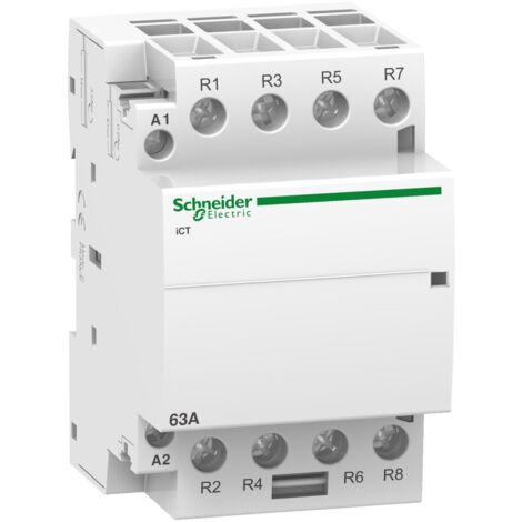 Schneider Electric – Contacteur pour tableau électrique 63A 4NF 240V CA – Commande circuits électriques – A9C20867 - 240vca