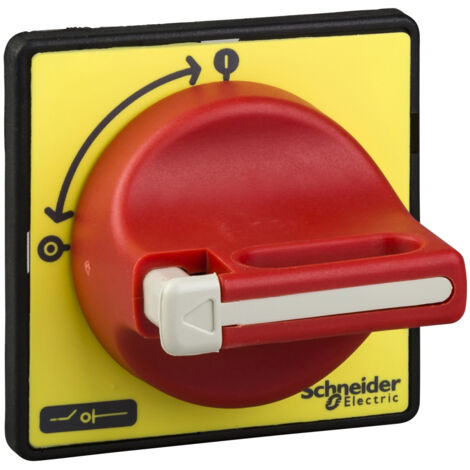 Commande rotative avant poignée rouge avec 1/3 cadenas