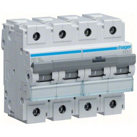Hager   HMC480  Disjoncteur 4P 15kA C 80A 6M