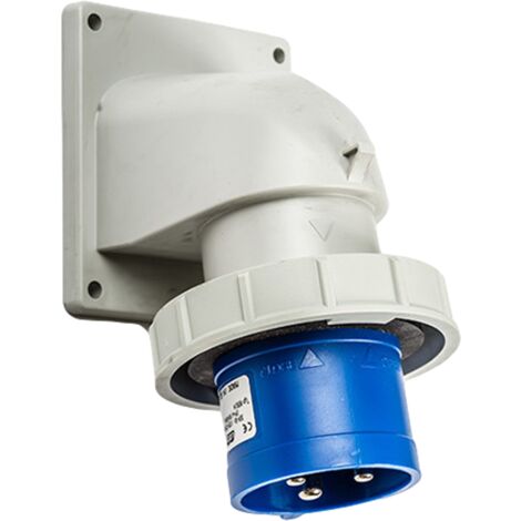 IDE – Prise mâle à encastrer 32A 2P+T – Étanchéité renforcée IP67 – Pour installations industrielles – Compatible avec marques européennes