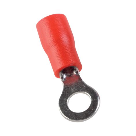 Tol-10-6 Sachet De 100 Cosses Rondes Isolées Rouges Pour Fil 10mm² - Trou M6 - ø 6.4mm - Arvi