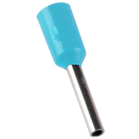Sachet De 100 Embouts De Câblage Pour Fil Souple Section 0,25mm² - Bleu - Collerette Isolante