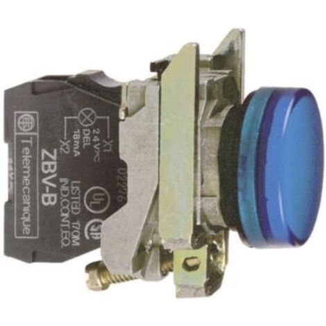 Interrupteur Telemecanique à bouton-poussoir illuminé vert à LED 24V XB4BVB3