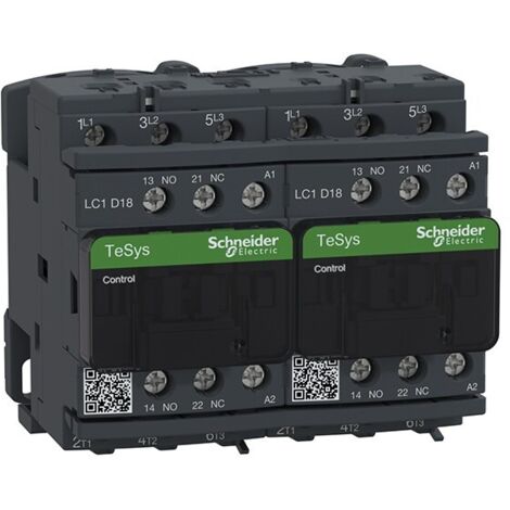 Lc2d25p7 Schneider - Contacteur Inverseur Tripolaire - 3no - 25a - Bobine 230vca - Vis