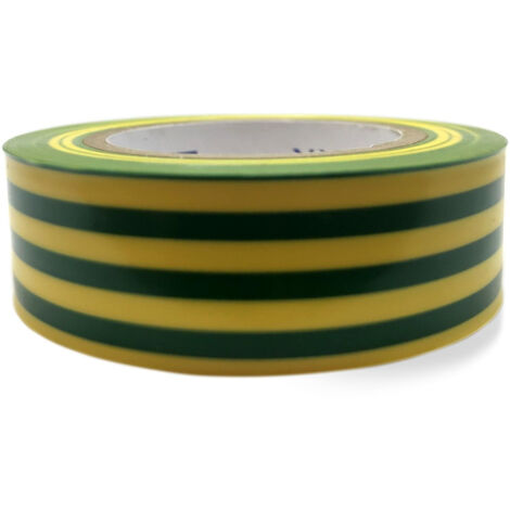 Scotch électrique Vert jaune 10m x 19mm - Ruban adhésif isolant