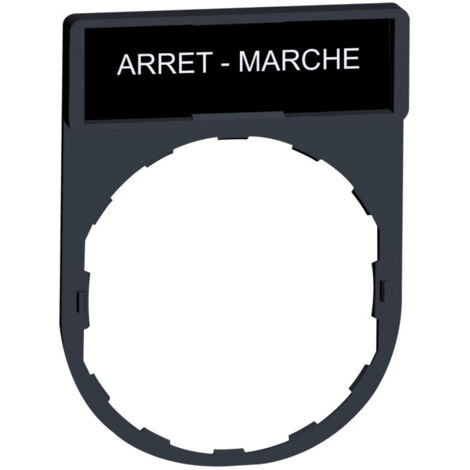 Harmony - porte-étiquette 30x40 + étiquette 'ARRET-MARCHE' 8x27 - blanc/noir (ZBY2166)