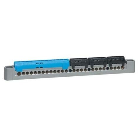 Bornier de répartition IP2X terre 3P+N 1 connexion 4mm² à 25mm² vert longueur 227mm LEGRAND 404814