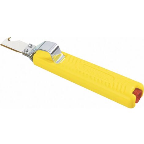 Jokari – Pince à dénuder pour câbles ronds Ø 8-28 mm – Lame en acier avec revêtement TiN – Réglage automatique pour coupe circulaire et longitudinale - NO 28 H
