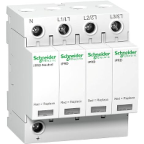 Schneider Electric – Parafoudre Acti9 iPRD 20r 3P+N – 20kA 350V – Type 2 avec report signalisation – Protection contre surtensions