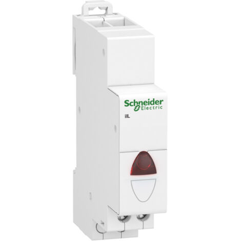 Schneider Electric – Feu rouge lumineux LED 110-230V AC – Indicateur de tension sur rail DIN – IP2 – A9E18320