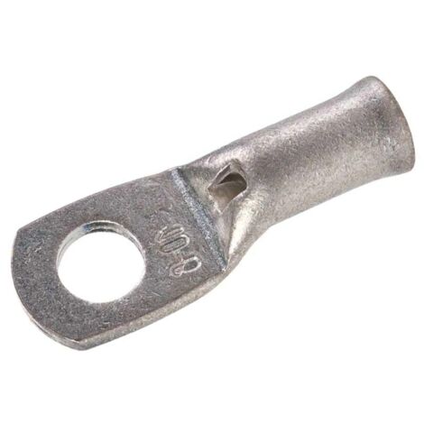 Cosse tubulaire pour câble 6mm² trou M4 cuivre étamé - fut évasé certifié norme NF C20-130