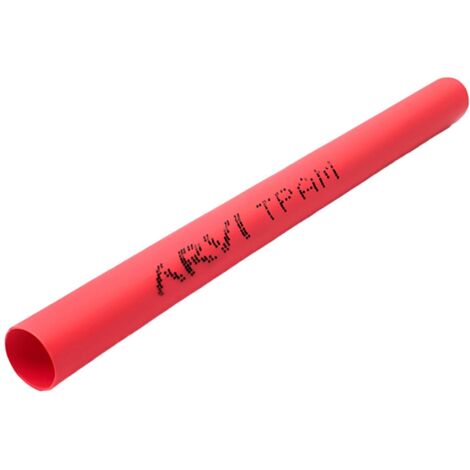 Gaine Thermorétractable - 2,5/1,3mm - Rouge - Longueur 1m - Restreint 2:1 - Paroi Fine - Arvi Tpam-2.5-vm (1/2)