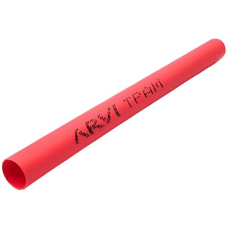 Gaine Thermorétractable - 4,5/2,3mm - Rouge - Longueur 1m - Restreint 2:1 - Paroi Fine - Arvi Tpam-4.5-vm (1/2)