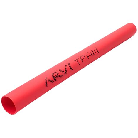 Gaine Thermorétractable - 3,5/1,8mm - Rouge - Longueur 1m - Restreint 2:1 - Paroi Fine - Arvi Tpam-3.5-vm (1/2)