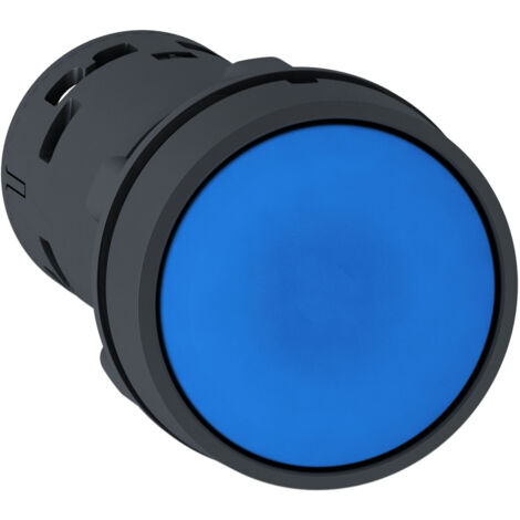 Xb7na65 Schneider Bouton Poussoir Affleurant - ø22 - Bleu -1no+1nf - Harmony Xb7