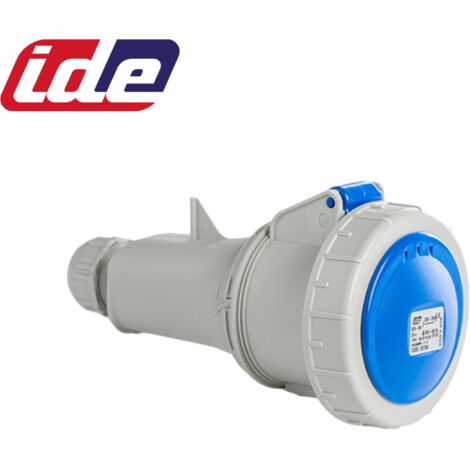 IDE – Fiche femelle 32A 2P+T – Étanchéité renforcée IP67 – Résistance chocs IK08 – Pour installations industrielles 220V