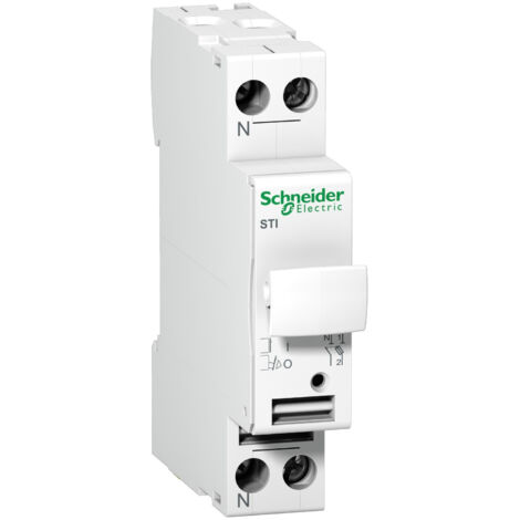 Schneider Electric – Sectionneur porte fusible 25A 1P+N – Pour fusibles 10x38mm – Rail DIN – Compatible Acti 9 STI (1/3)