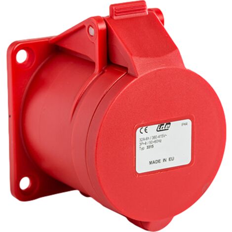 Prise Femelle Droite Triphasé 32a 3p+t 380v - 4 Broches - étanche Ip44 - Ide (1/4)