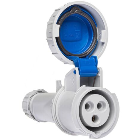 Prise femelle 16A 2P+T – Étanchéité renforcée IP67 – Compatible CEE – Pour environnements industriels humides