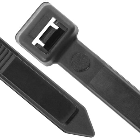 Pv-076-350-p Lot De 100x Collier Serrage Rilsan Arvi Noir 350x7.6mm - Résistant Aux Uv - Polyamide 6.6 (1/4)
