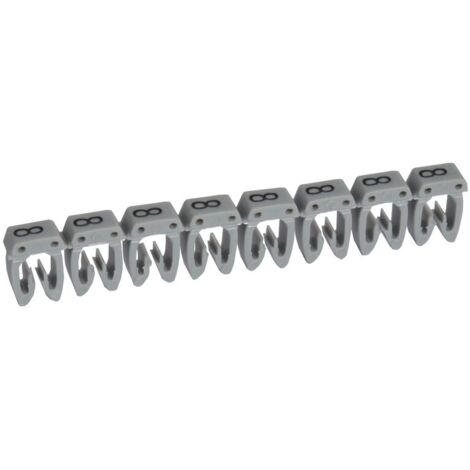 1200 Repères CAB 3 pour filerie 0,5mm² à 1,5mm² et blocs de jonction avec chiffre 8 gris LEGRAND 038218 (1/5)