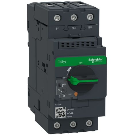 disjoncteur moteur - tesys gv3 - 3 pôles - 25a - schneider electric gv3p25 (1/2)