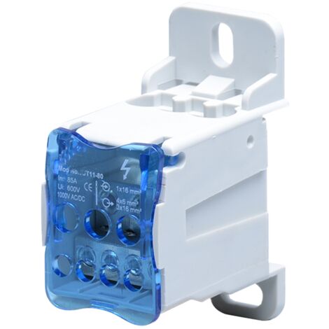 Répartiteur Unipolaire 80a 1000v - 1 Entrée 16mm² - 6 Départs 4x 6mm² + 2x 16mm²