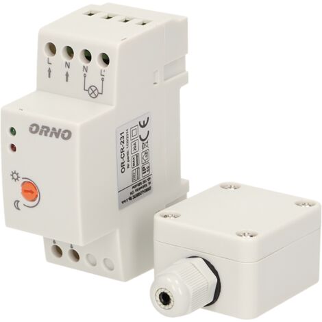 Brennenstuhl – Interrupteur crépusculaire modulaire à câbler – Cellule photoélectrique IP65 – Tension 230V – Puissance 3000W – Détection jusqu'à 15m