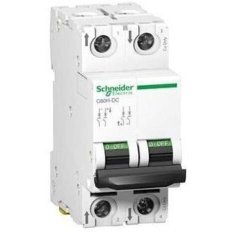 Schneider A9N61521 Disjoncteur 2P 1A courbe C C60h-dc