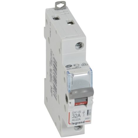 Interrupteur-sectionneur DX³-IS 1 Pôles 250V 32A 1 module LEGRAND 406403 (1/2)