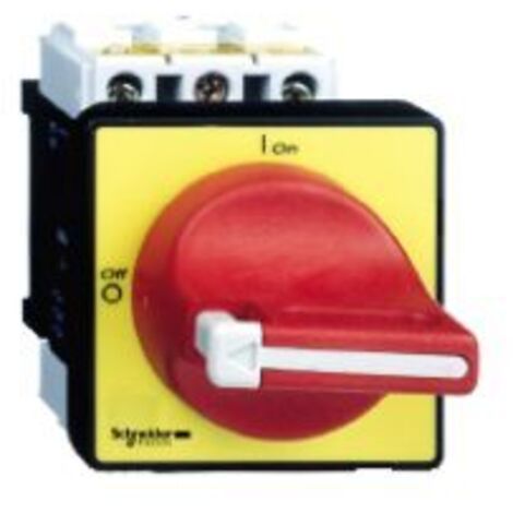 Schneider Electric – Interrupteur sectionneur 3P 690 V 63 A poignée rouge cadenassable – Applications industrielles – Sécurité accrue – Contrôle fiable de l'alimentation - VCF 3 P (1/2)