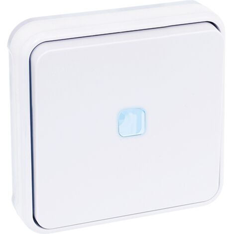 Bouton poussoir lumineux encastré - 10A - IP55 - OXXO Blanc