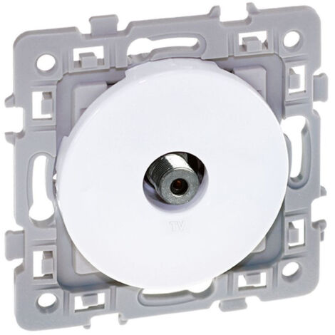 Prise multi-services TV type "F" - Male Blanc - SQUARE (1/2)