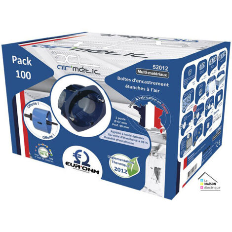 (Lot de 100) Boites d'appareillage multi matériaux - Ø67mm - Prof. 50mm + scie cloche - XL PRO (1/2)