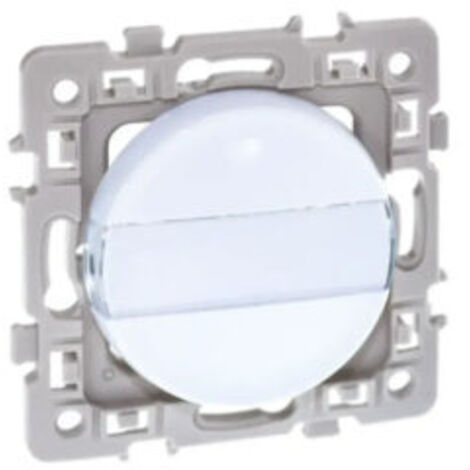 Poussoir avec porte étiquette - Blanc - Square - 60226 - Eur'Ohm (1/2)