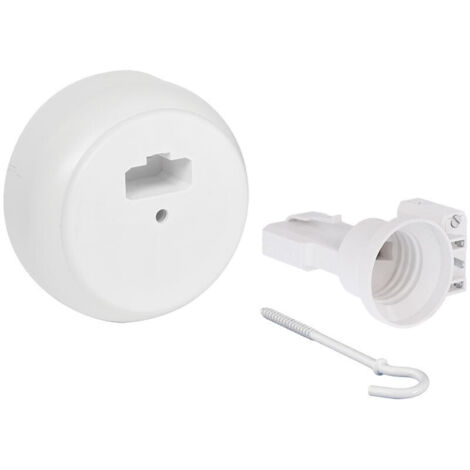 Eur Ohm – Boîte centre DCL saillie avec douille E27 – Kit point de centre Ø85mm – Fixation pour spot encastrable intérieur