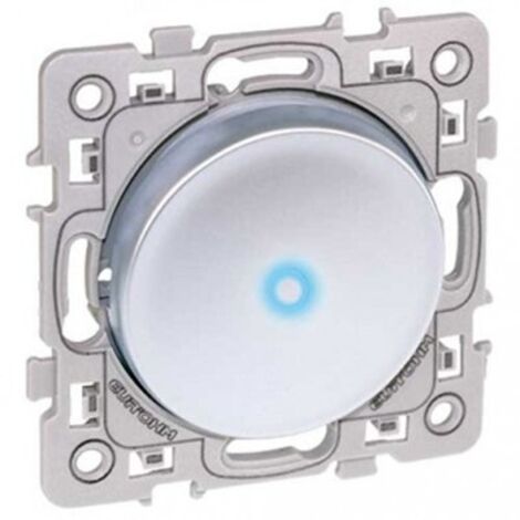 60403 Eur'ohm Square Interrupteur Va Et Vient 10a Lumineux Témoin Silver