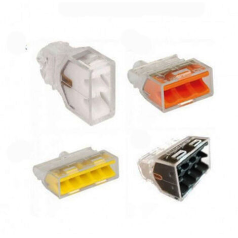 70070 Eur'ohm Sachet 50 Bornes De Connexion Rapide Panachées Pour Fil Rigide (1/2)