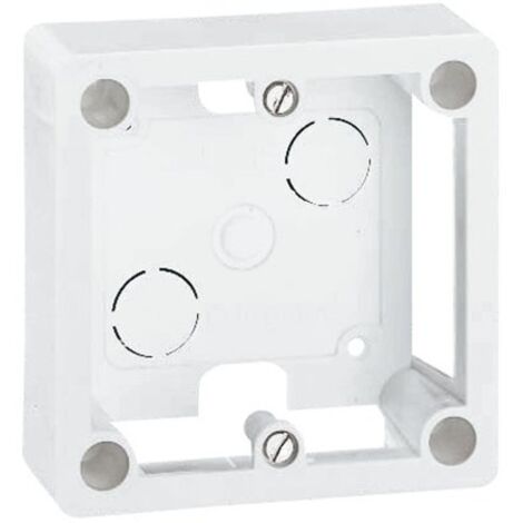 Legrand – Cadre saillie 55849 pour socle et sortie de câbles – Dimensions 100x100x36mm – Étanchéité IP20 – Montage horizontal ou vertical (1/5)