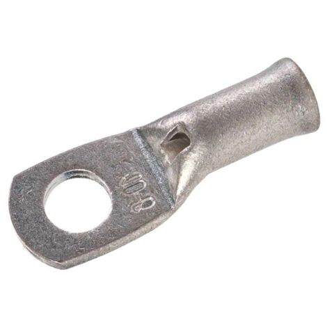 Cosse tubulaire pour câble 4mm² trou M6 cuivre étamé - fut évasé certifié norme NF C20-130