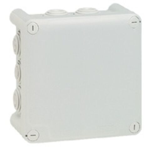 Legrand – Boîte carrée étanche Plexo IP55 IK07 – Dimensions 130x130x74mm – Câbles Ø 4 à 25mm – Installation facile dans ERP - LEG92032