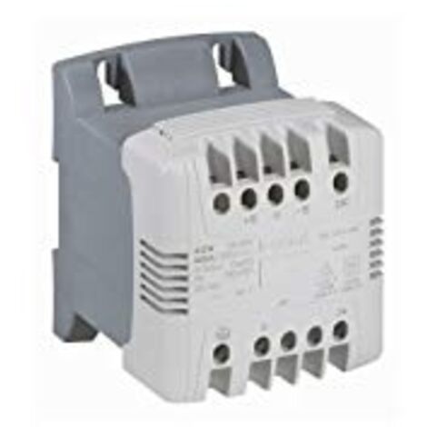 Legrand – Transformateur de commande et sécurité 63VA – Primaire 230/400V – Secondaire 24/48V – Bornes à vis pour montage sur rail DIN (1/3)